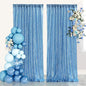 Birthday Backdrop Curtain Baby Blue Sequin Backdrop Drapes 6x8FT Shimmer Photo Wall Back Drop Cloth for Party Photography Background