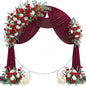Wedding Arch Draping Fabric 29" x 19Ft Sheer Drapes for Backdrop Wedding Ceremony Reception Ceiling Decor Curtain Baby Bridal Shower Decoration (Burgundy, 3 Panels)