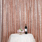 Poise3EHome 6FT x 8FT Sequin Photography Backdrop Curtain for Party Decoration, Rose Gold