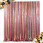ShinyBeauty Sequin Backdrop Rainbow 10FTx10FT Fabric Curtain Shimmer Wall Backdrops for Photography Event Birthday Party Decor Backgrounds