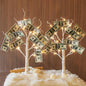EAMBRITE Money Tree Gift Holder, Gift Card Tree 2FT 24LED, Lighted Birch Trees Battery/USB Powered Timer Photo Display with 12 Clear Clips and 12 Cards for Home Christmas Halloween Picture Memo 2 Pack
