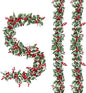 MAKHOT 2-Piece Christmas Garland Suitable for Christmas Holiday Fireplace Indoor and Outdoor Decor.