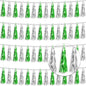 4P Green Silver Foil Fringe Tassel Banner Garland Metallic Tinsel Streamers Wall Hanging Curtain Backdrop Banner for Parade Floats, 2024 Graduation Decorations, Father's Day Party Decoration