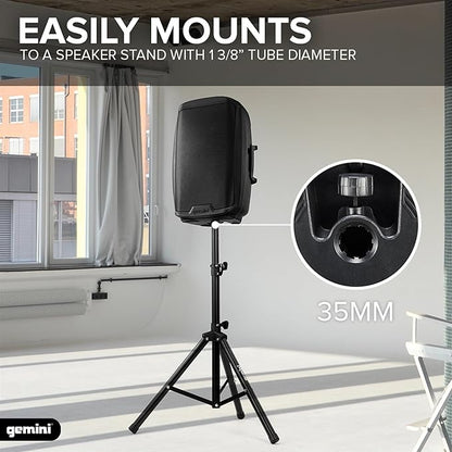 Gemini 12” 1500W Bluetooth PA Speaker with TWS Link, USB/SD/FM, Mic & Guitar Inputs, XLR/RCA/AUX, EQ Control, Portable DJ Audio System for Events, Gigs & Performances (AS-2112BT)