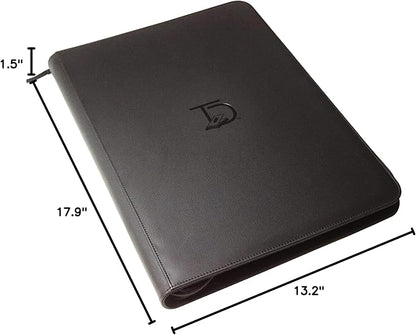 TopDeck 1000 Card Binder - TCG Portfolio - 16 Pocket Card Binder - Ringless Binder Compatible with Pokemon Cards, Yu-Gi-Oh, Magic the Gathering, and More - Side Load Sleeves - Cards Album (Black)