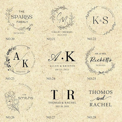 Wedding Embosser Custom - Embosser Stamp Custom for Card, Napkin, Invitation and Envelope, Personalized Wedding Stamp with Name, Initials and Logo - Wedding 04