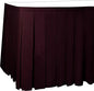 Ultimate Textile Pleat Polyester Fabric Table Skirt - Machine Washable Flame Resistant with Clips for Events, Weddings & Trade Shows, Cut & Sewn in Paterson, NJ - Burgundy, 17' Box Pleat