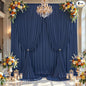 20×14ft Wrinkle Free Navy Blue Backdrop Curtain for Wedding Parties,4 Panels 5×14ft Height Soft Silky Polyester Photo Backdrop Drapes Curtains for Birthday Photography Stage Events Background Cloth