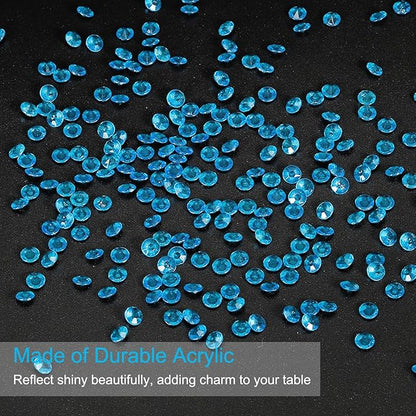 PATIKIL 4000 Pcs Wedding Table Scatter Confetti Crystals 6mm Acrylic Diamonds Vase Fillers Gems for Table Centerpiece Decorations Party Vase Beads, Blue