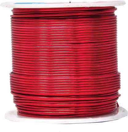 Mandala Crafts 18 Gauge Anodized Aluminum Craft Wire for Jewelry Making - 450 FT Colored Flexible Silver Copper Purple Gold Brown Red Wire - Bendable for Bonsai Armature Crafting Sculpting