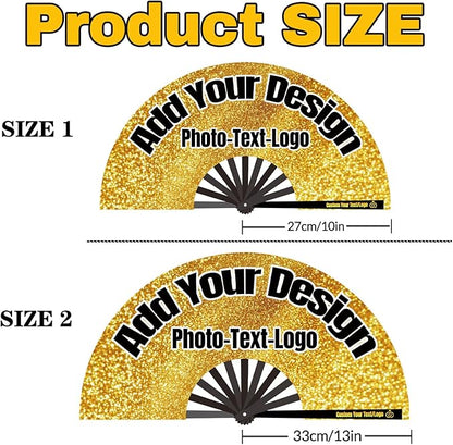 Custom Fans with Your Photo/Text - Personalized Folding Hand Fan for Line Dancing, Weddings, Parties | Decorative Gift for Women, Church Events & Dance Performances (180, 10 Inch)
