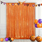 Eternal Beauty Orange Sequin Backdrop, 8x10 Ft Halloween Glitter Background Curtains for Shimmer Photography Party Wedding Birthday Back Drop Decor