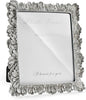 Cuspin 8x10 Picture Frame Silver, Vintage Silver Palm Leaves Textured Hand-Crafted Resin with Glass Front, Elegant Retro Design Photo Frame for Wall and Tabletop Display Home Decor