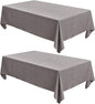 Fitable Faux Linen Tablecloths Rectangle 60 x 144 Inch - 2 Pack Neutral Table Clothes for 10 Foot Tables, Stone Flax Look Kitchen Table Covers for Farmhouse, Dining, Party, Banquet, Buffet