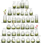 Bud Vases Set of 40 Pcs,Small Flower Vases for Centerpieces,Glass Bud Vase in Bulk,Vintage Bud Vase for Wedding Table Centerpieces Decoration, Home Table Party Decor, Christmas,Anniversary,Green