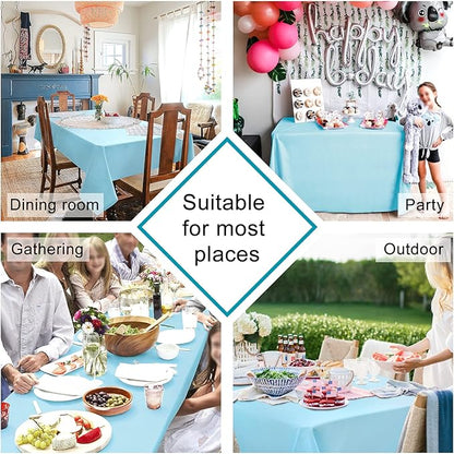 Hiasan Square Tablecloth - Spillproof and Waterproof Washable Table Cloth for Dining Room Kitchen Birthday Party, 30 x 30 Inch, Sky Blue