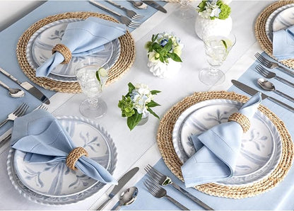 Solino Home Linen White Table Runner 48 Inches - Classic Hemstitch, 100% Pure Linen Coffee Table Runner 14 x 48 Inch Ideal for Dresser Tables - Fall, Autumn, Halloween, Thanksgiving, Holiday