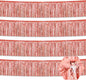 4 Pack 10 Feet Rose Gold Foil Fringe Garland Metallic Tinsel Streamers Banner Wall Hanging Curtain Backdrop for Parade Floats, Wedding, Graduate, Mother's Day, Birthday Party Decoration