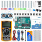 SunFounder Beginner's Lab Starter Kit with Original Arduino Uno R3 REV3 Board Multimeter Basic to Advance 25 Projects HCSR-04 Sensor Button Temp LED Microcontroller Programming