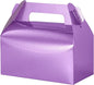 UnicoPak 30 Pack Glossy Purple Gable Treat Boxes, Party Favor Boxes, Gift Boxes for Kids, for Snacks, Candy, Toys, Birthday Party, Wedding, Halloween, Christmas – 6.5x3.5x4 Inches