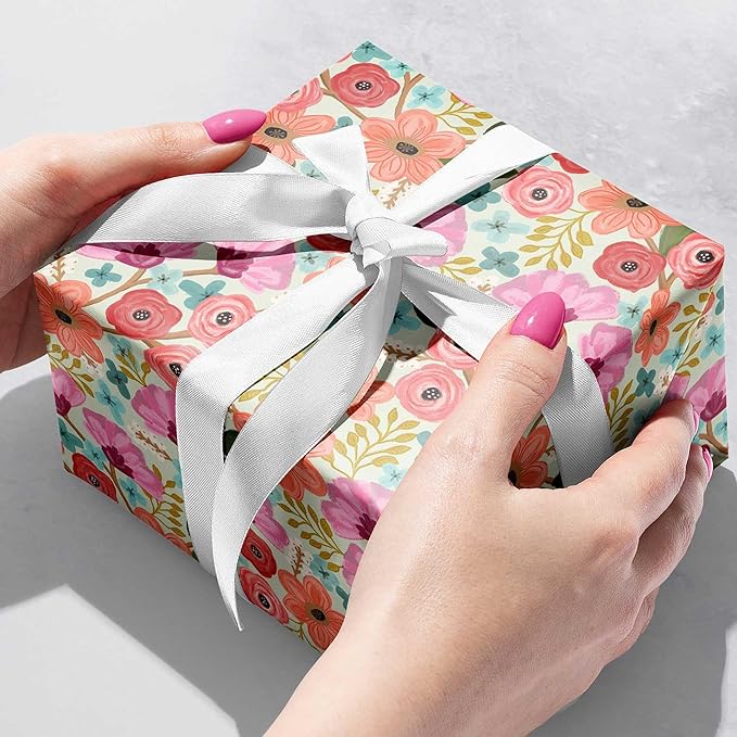 Colors of Rainbow - Gypsy Floral - 12 Sheets, 20 inch X 29 inch - Italian Print Tissue Paper for Decoupage Gift Basket Gift Bag Party Crafts (Gypsy Floral)