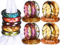 Epoxy Resin Napkin Holders for Cloth Napkins Set of 12 - Decorative Napkin Holders for Weddings, Parties & Everyday Dining - Diamond-Top Design in 6 Assorted Pastel Colors - CLEENTABLE