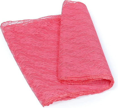 MDS Pack of 12 Wedding 12 x 108 inches Satin Table Runner for Wedding, Decorations for Birthday Parties, Banquets, Graduations, Engagements, Runners fit Rectangle, Round Table- Coral
