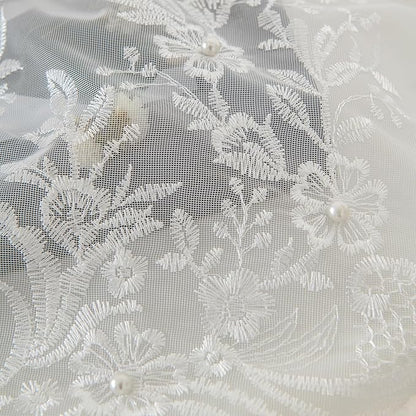 VISIONTEX White Sheer Voile Curtains, Decorative White Embossed Butterflies Rod Pocket Window Drapes for Home Kitchen, Living Room and Bedroom 54 x 95 Inch, Set of 2 Curtain Panels