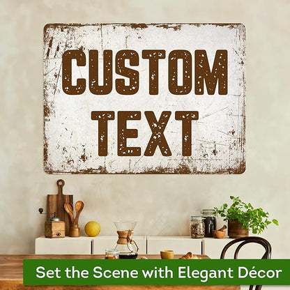 Custom Sign, Custom Street Sign, 11 Font Colors, 13 Font Styles, 4 Hole Options, 22 Sizes, 36x48 Inches, Rust Free DiBound, Fade Resistant, Made in USA by My Sign Center (Rustic)