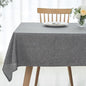 maxmill Rectangle Linen Textured Tablecloth Waterproof Spillproof Wrinkle Free Washable Fabric Table Cloth Kitchen Dining Tabletop Decoration Table Cover for Holiday Party, 52 x 70 Inch, Dark Grey