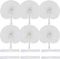 12 Pcs White Round Paper Folding Fans,Decorative Wedding Foldable Hand Handheld Fans Chinese and Japanese Fan Bulk for Bridal Guest Church Party Favors Dancing Birthday DIY