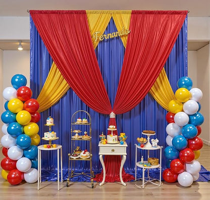 10x10ft Shimmer Royal Blue Sequin Backdrop Curtain for Parties, Thick Wrinkle Free Glitter Blue Photo Backdrop Drapes Curtains for Birthday Wedding Photography Background-2 Panels 5x10ft