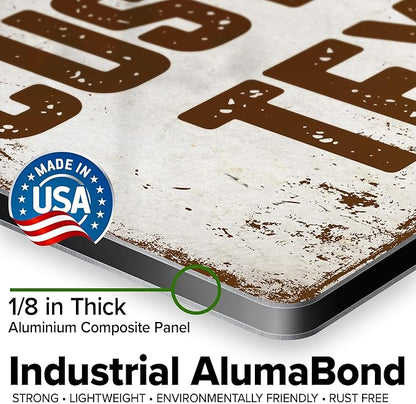Custom Sign, Custom Street Sign, 11 Font Colors, 13 Font Styles, 4 Hole Options, 22 Sizes, 10x14 Inches, Rust Free DiBound, Fade Resistant, Made in USA by My Sign Center (Rustic)