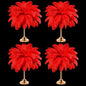 Retrowavy 30 Pcs 18-20 Inch Large Natural Ostrich Feathers Bulk for Centerpieces for Wedding Party Centerpieces Home Decoration Flower Arrangement (Red)