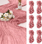 6 Pack Cheesecloth Table Runner 10Ft Christmas Gauze Boho Table Runners for Wedding Decor Bridal Shower Decorations Baby Shower Party(35" x 120")