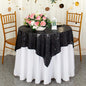 ShinyBeauty Sequin Tablecloth Square Black 54''x54'' - Glitter Table Overlay for Dinning, Party, Event Decoration - Birthday Table Cloth