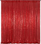 Poise3EHome Red Sequin Backdrop,8FT x 10FT Sequin Photography Backdrop Curtain for Party Decoration, Red