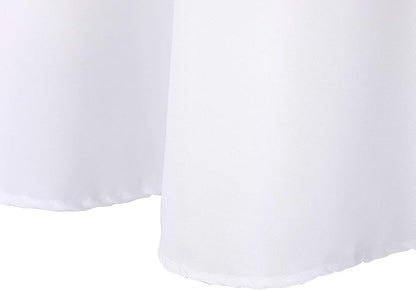 Ascoza 2pack 90x90 Inch White Square in Polyester Fabric Tablecloth for Wedding,Banquet,Restaurant and Parties