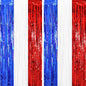 2 Pack Red White and Blue Tinsel Foil Fringe Curtains, 4th of July Decorations, Metallic Tinsel Party Streamers Backdrop for Patriotic, Memorial Day, Independence Day Party Decorations