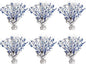 6 Pack Star Table Centerpieces for Party, Birthday Table Decorations for Kids Adults, Party Centerpieces for Tables for Wedding Baby Shower Graduation Holiday Event (Silver NavyBlue)
