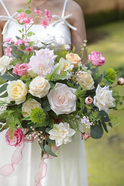 Serra Flora Artificial Flowers Combo Box Set for DIY Wedding Bouquets Centerpieces Arrangements Bridal Shower Party Home Decorations