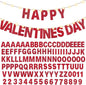 TaoBary 112 Pcs DIY Letter Kit Glitter Customizable Banner Letters Include 107 Letters and Numbers 3 Rope and 2 Needles for Birthday Halloween Christmas Wedding Valentine Party Decor(Red)