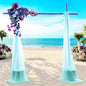 MDS Halloween Chiffon Draping Fabric - 2 Panel, 30" Wide x 75ft Long - Sheer Spooky Arbor & Canopy Drapery for Haunted House Backdrops, Party Ceilings, DIY Costumes & Themed Events - Teal