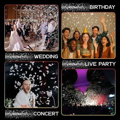 Ultimate Confetti, White Biodegradable Confetti - Rectangular Fluttering Tissue Paper Confetti for Cannon and Launcher use – Best for Gender Reveal, Parties, Concerts and Weddings - 20 lb, 320 oz