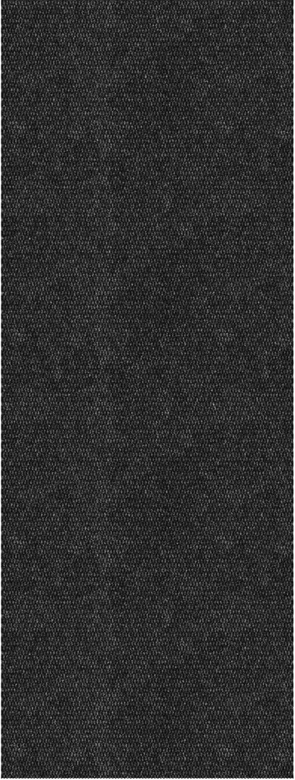 Ottomanson Commercial Scrape Rib Entry Mat – Heavy Duty Ribbed Floor Mat for High Traffic – Non Slip Rubber Back, Waterproof – Indoor Outdoor Use for Offices, Schools, Lobbies, 2' x 49', Black