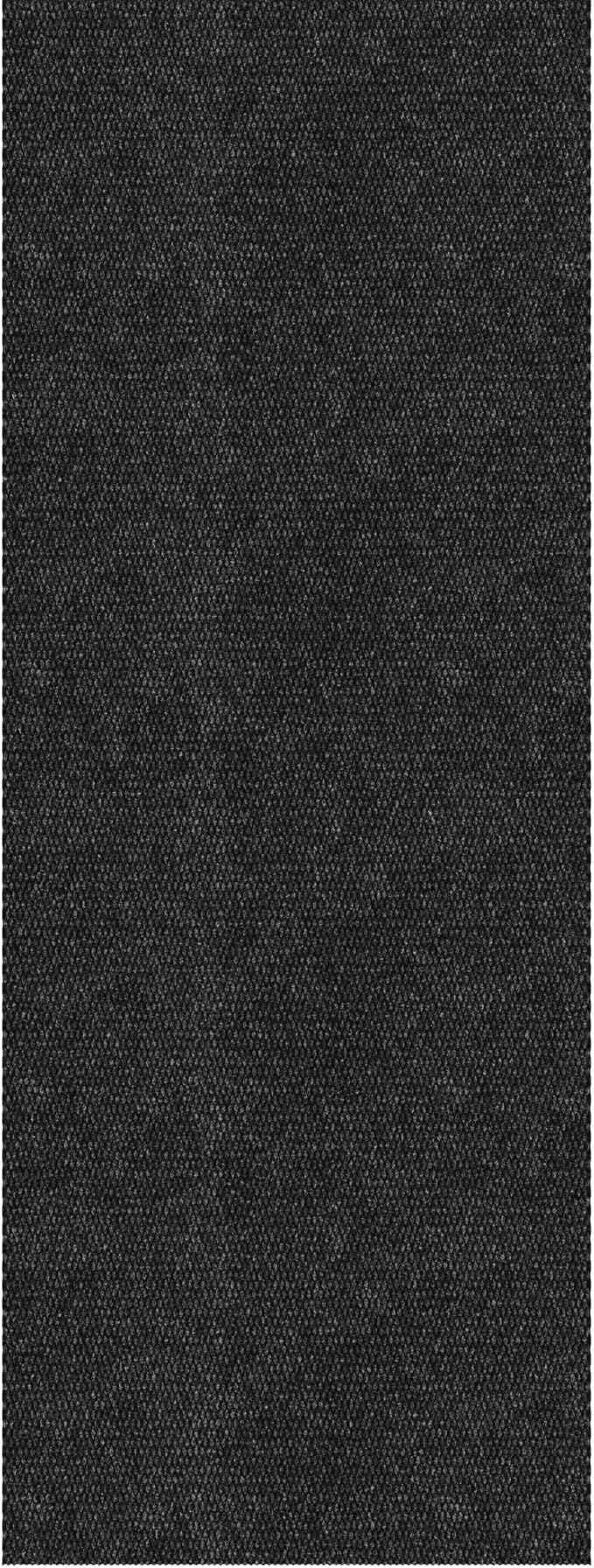Ottomanson Commercial Scrape Rib Entry Mat – Heavy Duty Ribbed Floor Mat for High Traffic – Non Slip Rubber Back, Waterproof – Indoor Outdoor Use for Offices, Schools, Lobbies, 2' x 23', Black