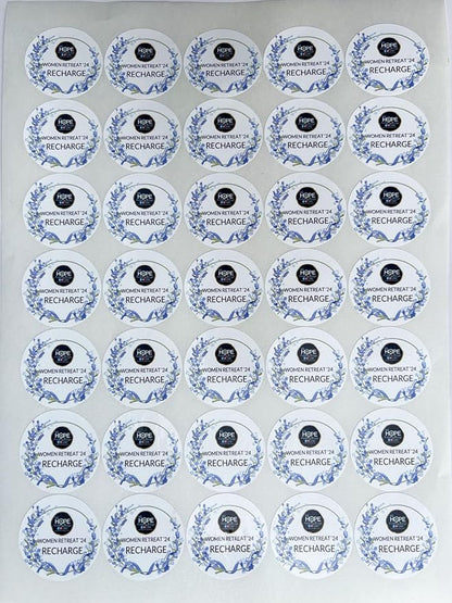 Custom Stickers for Weddings, Birthdays & Businesses - Personalized Labels with Your Logo - Waterproof, Fade and Heat Resistant - Pack of 100-1000 (Wreath G, 3.5 Inch)