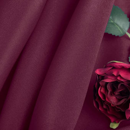 Ascoza 2pack 70 Inch Burgundy Round Tablecloth in Washable Polyester Fabric for Wedding/Banquet/Restaurant/Parties