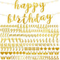 TaoBary 167 Pcs DIY Banner Kit Happy Birthday Glitter Banner Customizable Glitter Make Your Own Kit 162 Letters Symbols and Numbers 3 Rope for Birthday Halloween Wedding Christmas(Gold)