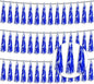 3P Metallic Fringe Tassel Banner Garland Foil Tinsel Streamer Wall Hanging Curtain Backdrop Banner for Parade Floats, Graduation Decorations, Retirement Party Decoration(Blue